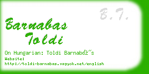 barnabas toldi business card